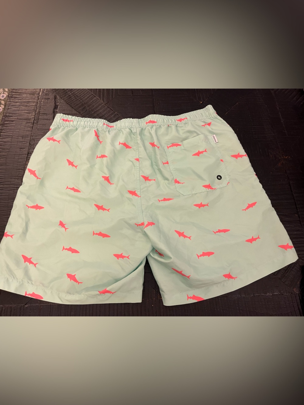 Maagic Men’s Mint Swim Trunks with Coral Shark Accents Size XXL - Picture 4 of 4